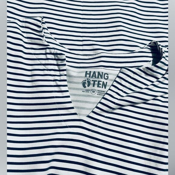 Hang Ten Dress Costal Beach White And Blue Stripes Midi Women’s M - Picture 6 of 6